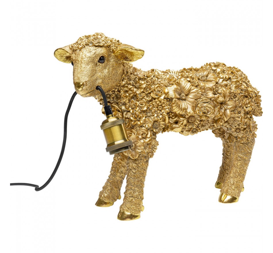Tafellamp bloem schapen goud Kare Design