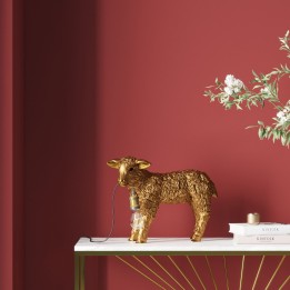 Lampe à poser Animal Flower Sheep doré 36cm