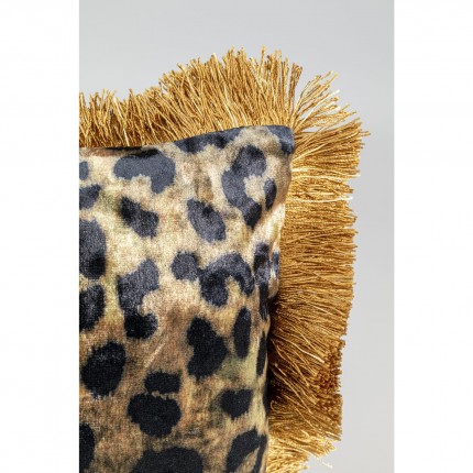 Cushion Fringe leopard 45x45cm Kare Design