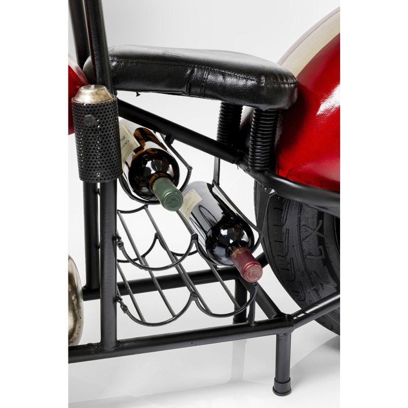 Meuble bar Motorbike rouge
