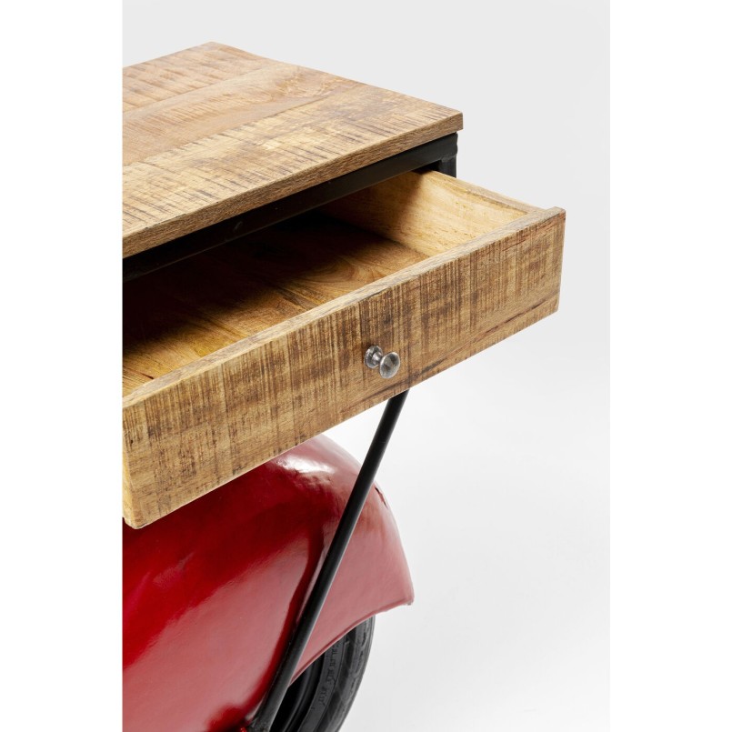 Meuble bar Motorbike rouge