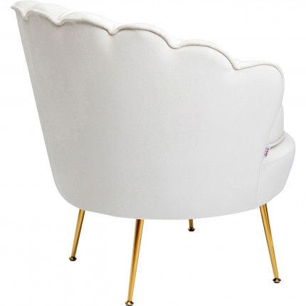 Fauteuil Water Lily fluweel creme Kare Design