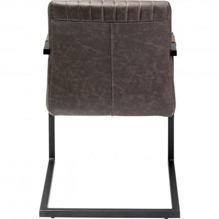 Chair with armrests Cantilever Thamos brown Kare Design