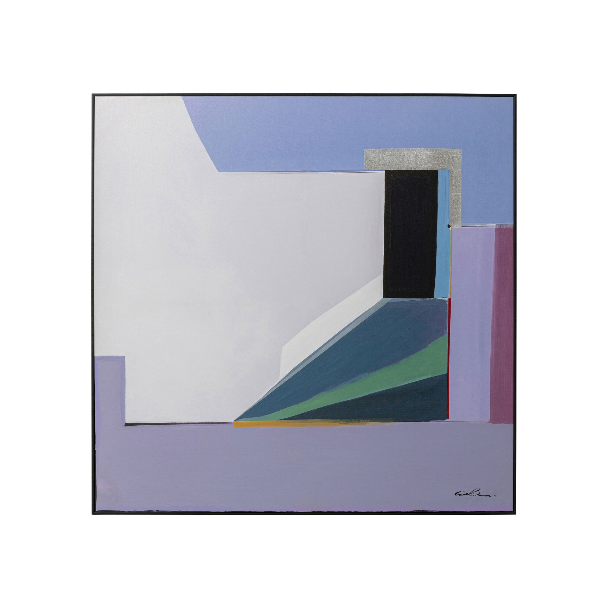 Tableau encadré Abstract Shapes violet 113x113cm