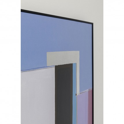 Schilderij Abstract Shapes paars 113x113cm Kare Design