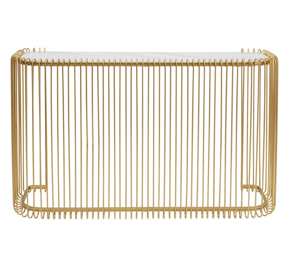 Console Wire 142x43cm dorée Kare Design Console Wire 142x43cm dorée Kare Design