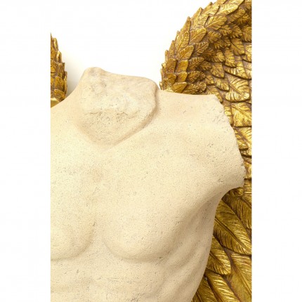Wall Decoration Man Bust Gold Wings 208x136cm Kare Design