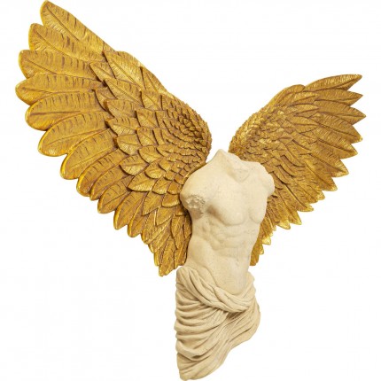 Wanddecoratie Man Buste Gouden Vleugels 208x136cm Kare Design