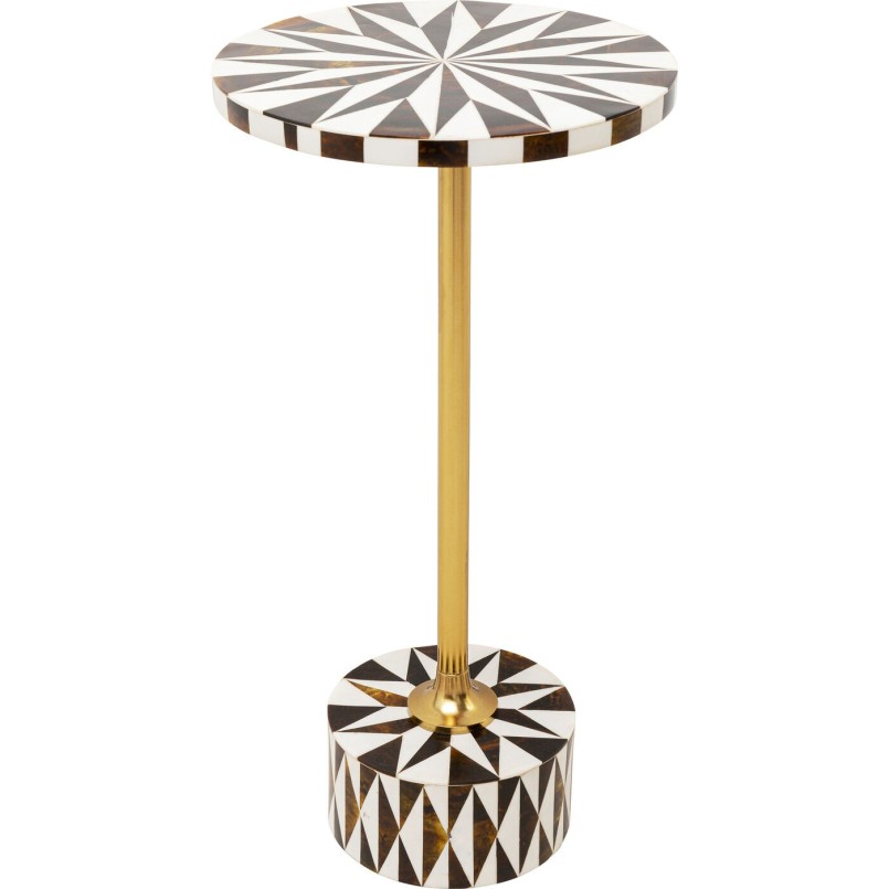 Table d'appoint Domero Star marron et blanche 25cm Kare Design