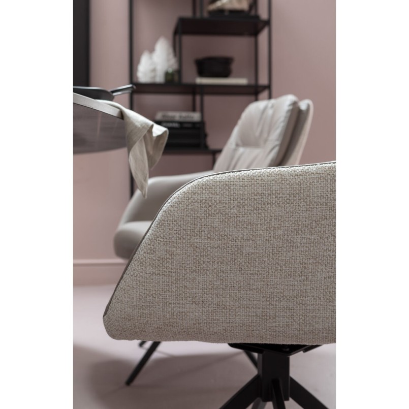 Chaise pivotante Amira grise Kare Design
