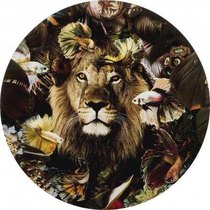 Glass Picture lion and fish 100cm Kare design