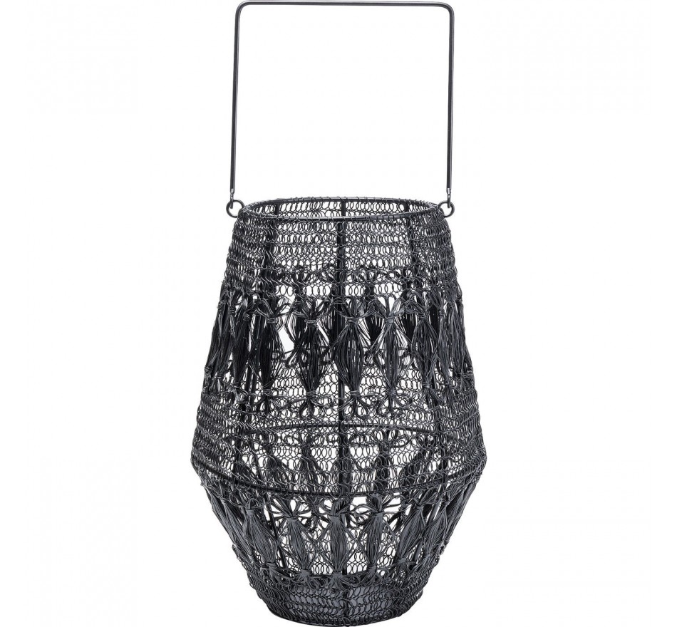 Lanterne Hayat noire 33cm Kare Design