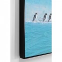 Tableau encadré Walking Penguins 140x140cm