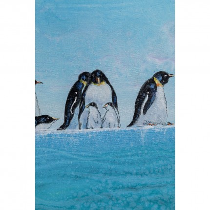Tableau encadré Walking Penguins 140x140cm