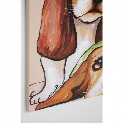Schilderij Honden 100x100cm Kare Design