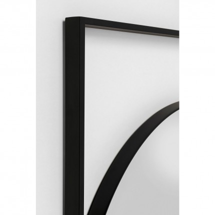 Wall Mirror 88x88cm black Kare Design
