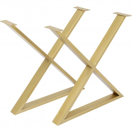 Base Tavola Cross Brass (2/Set) Kare Design