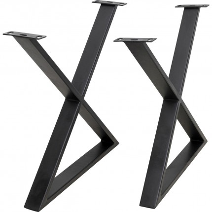 Tafelvoet Tavola Cross Zwart (2/Set) Kare Design