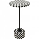 Table d\'appoint Domero Chess 25cm noire et blanche Kare Design