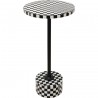Table d'appoint Domero Chess 25cm noire et blanche Kare Design