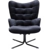 Fauteuil pivotant Oscar velours nooir