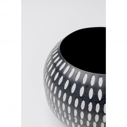 Vase Brodo black and white 12cm Kare Design