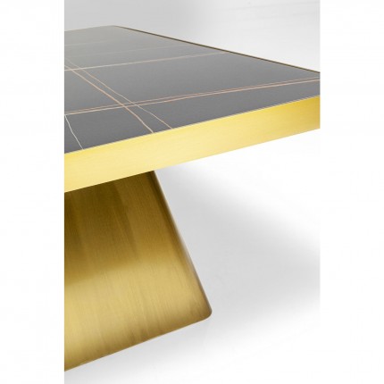 Salontafel Miler goud zwart 80x80cm Kare Design