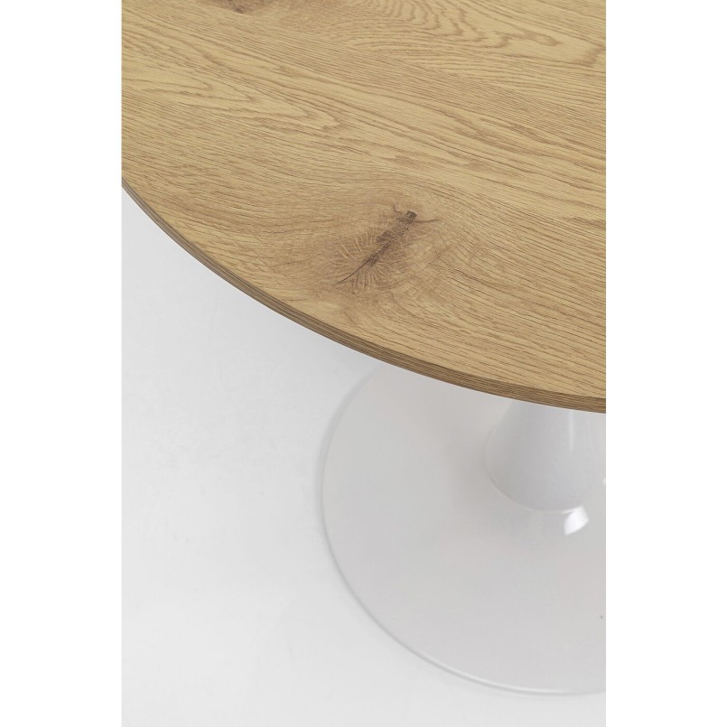 Table Schickeria look chene blanc Ø80cm