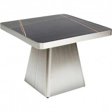 Side Table Miler silver black 60x60cm Kare Design