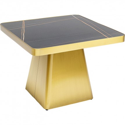Side Table Miler gold black 60x60cm Kare Design