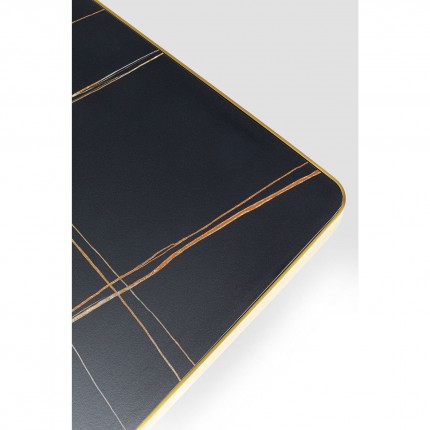 Bijzettafel Miler goud zwart 60x60cm Kare Design