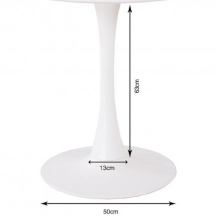 Table Schickeria 80cm oak and white Kare Design