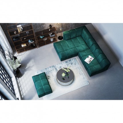 Corner Sofa Belami dark green left Kare Design