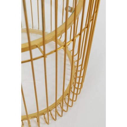Side table Wire brass 37cm Kare Design