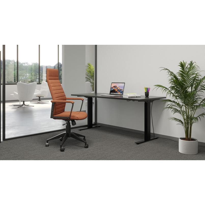 Desk Office Black Black 140x60cm