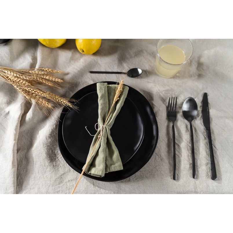 Assiettes Organic noires 20cm set de 4  Kare Design