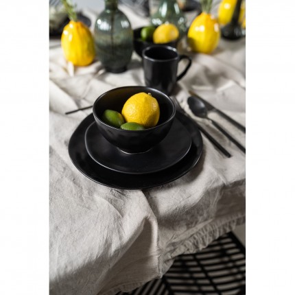 Assiettes Organic 20cm noires set de 4 Kare Design