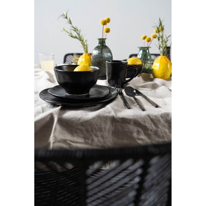 Assiettes Organic noires 26cm set de4  Kare Design