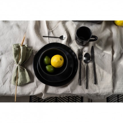 Plate Organic Ø26cm black (4/set) Kare Design