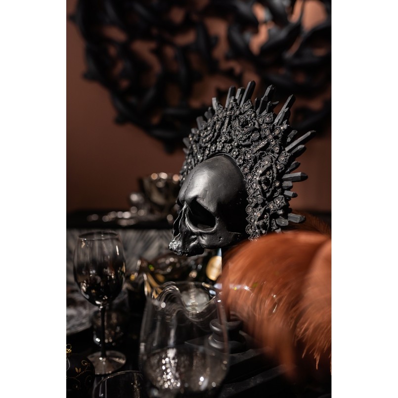 Objet décoratif King Skull noir