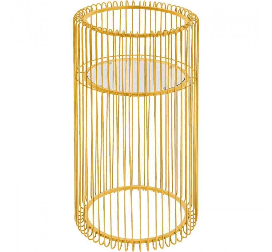 Bijzettafel Wire messing 70cm Kare Design