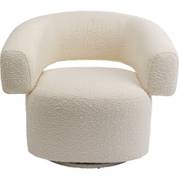 Fauteuil pivotant Maye crème