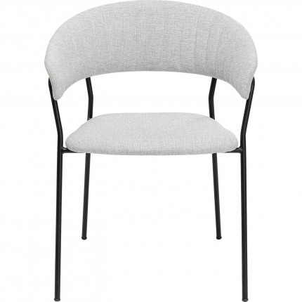 Chair with armrests Belle light grey Kare Design
