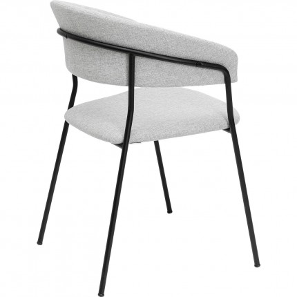 Chair with armrests Belle light grey Kare Design