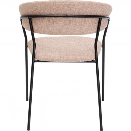Chair with armrests Belle pink Kare Design