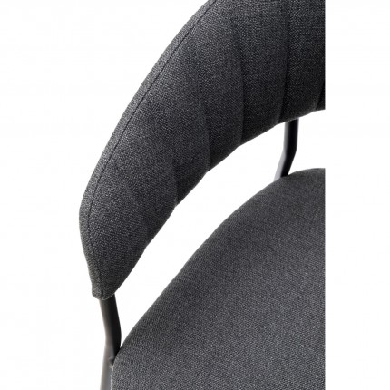 Chair with armrests Belle anthracite Kare Design