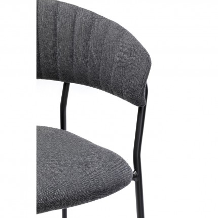 Chair with armrests Belle anthracite Kare Design