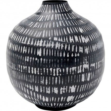 Vase Madalin black and white 24cm Kare Design