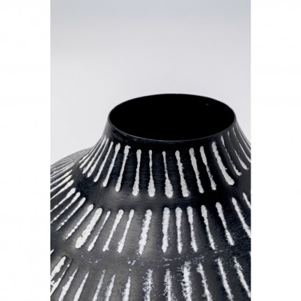 Vase Madalin black and white 24cm Kare Design