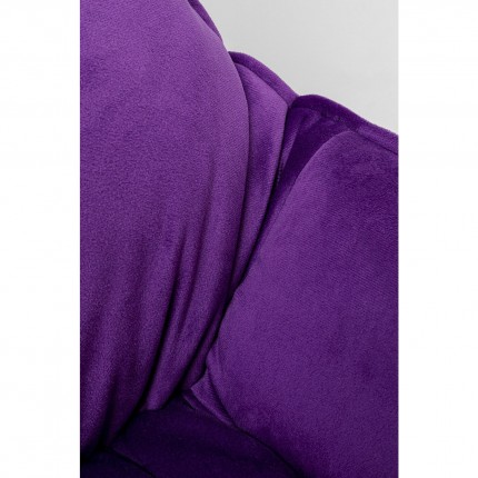 Armchair with Stool Snuggle velvet purple Kare Design